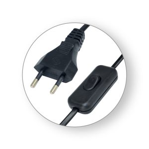 PR.KABEL SA SKLOPKOM 2M,CRNI