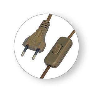 PR.KABEL SA SKLOPKOM 2M,ZLATNI